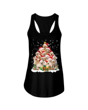Golden Retriever Christmas Socks Ladies Flowy Tank tile