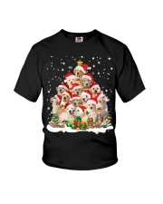 Golden Retriever Christmas Socks Youth T-Shirt tile