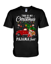 Corgi Xmas 11 V-Neck T-Shirt tile