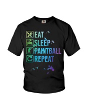 Paintball Player Eat Sleep Repeat Youth T-Shirt tile