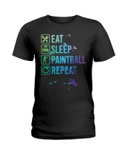 Paintball Player Eat Sleep Repeat Ladies T-Shirt tile