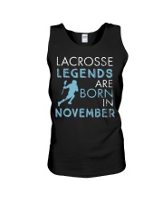 Lacrosse Legend Born November Unisex Tank tile