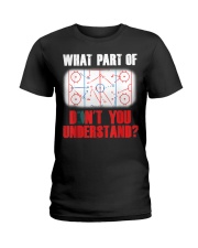 Funny Ice Hockey Ladies T-Shirt tile
