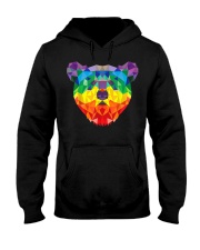 Geometric Bear LGBT Rainbow Flag Gay PRIDE Hooded Sweatshirt tile