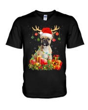 French Bulldog Xmas (9) V-Neck T-Shirt tile