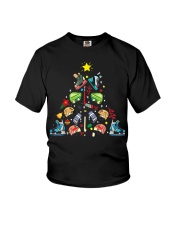 Ice Hockey Christmas Ornament Youth T-Shirt tile
