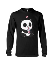 Panda Is Drinking Boba Bubble Tea Long Sleeve Tee tile