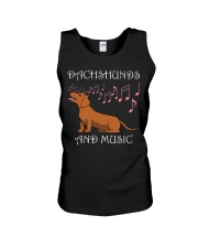 Dachshund Dog Music Saying for Musicians Unisex Tank tile