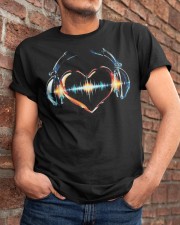 Headphones Heartbeat Colorful Classic T-Shirt apparel-classic-tshirt-lifestyle-26