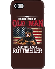 An Old Man With A Rottweiler Phone Case tile