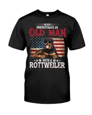 An Old Man With A Rottweiler Classic T-Shirt front
