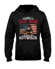 An Old Man With A Rottweiler Hooded Sweatshirt tile