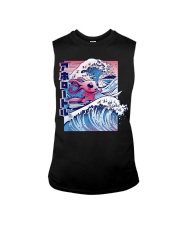 Vaporwave Axolotl The Great Wave Sleeveless Tee tile