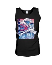 Vaporwave Axolotl The Great Wave Unisex Tank tile