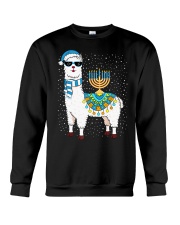 Menorah Hanukkah Llama Crewneck Sweatshirt tile