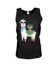 Menorah Hanukkah Llama Unisex Tank tile