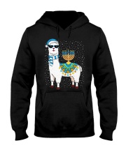 Menorah Hanukkah Llama Hooded Sweatshirt tile