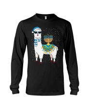 Menorah Hanukkah Llama Long Sleeve Tee tile