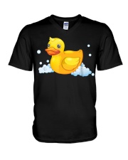 Cute Yellow Rubber Ducky V-Neck T-Shirt tile