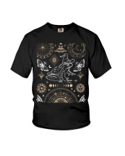 Frog Wizard Hat Moon Dark Academia Aesthetic Cottagecore Youth T-Shirt tile
