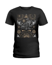 Frog Wizard Hat Moon Dark Academia Aesthetic Cottagecore Ladies T-Shirt tile
