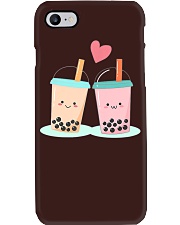 Cute Kawaii Couple Bubble Tea Phone Case tile
