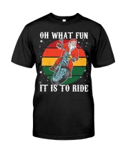 Oh what Fun it is to Ride, Funny Christmas Motorcycle Biker Classic T-Shirt front