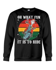 Oh what Fun it is to Ride, Funny Christmas Motorcycle Biker Crewneck Sweatshirt tile