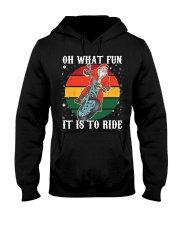 Oh what Fun it is to Ride, Funny Christmas Motorcycle Biker Hooded Sweatshirt tile