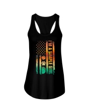 I'm A Simple Girl Softball Tacos Dog Ladies Flowy Tank tile