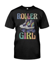 Retro Roller Girl T Shirt Vintage Skating Classic T-Shirt front