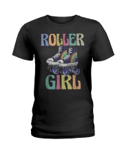 Retro Roller Girl T Shirt Vintage Skating Ladies T-Shirt tile