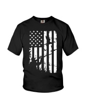 Vintage American USA Flag Duck Hunting Youth T-Shirt tile
