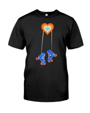Retro Pocket Heart Vintage Roller Skating Classic T-Shirt front