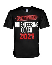 Retired Orienteering Coach 2021 Retirement V-Neck T-Shirt tile