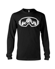 Ski Snowboard Shirt Goggles Skiing Snow Mountain Winter Gift T-Shirt Long Sleeve Tee tile