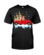 Golden Retriever Riding Christmas Classic T-Shirt front