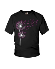 Dandelion Faith Hope Love Breast Cancer Youth T-Shirt tile