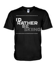 Skiing 55 V-Neck T-Shirt tile