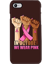 Hand In october we wear pink Phone Case tile