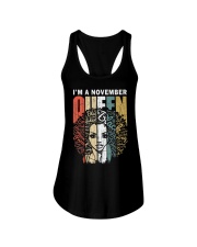 November Birthday Shirts for Women - A Queen Was Born in Nov Ladies Flowy Tank tile