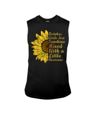 Sunflower Born In October Sleeveless Tee tile