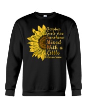Sunflower Born In October Crewneck Sweatshirt tile