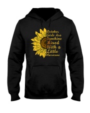 Sunflower Born In October Hooded Sweatshirt tile