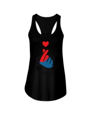 Saranghae K-Pop Finger Heart Ladies Flowy Tank tile