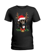 Black Labrador Christmas Ladies T-Shirt tile