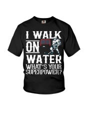 I Walk on Water Ice Hockey Youth T-Shirt tile