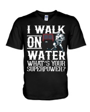 I Walk on Water Ice Hockey V-Neck T-Shirt tile