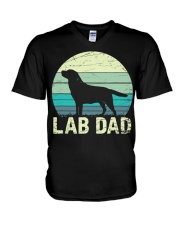labrador retriever Lab Dad V-Neck T-Shirt tile