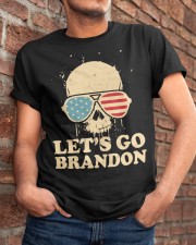 Let's Go Brandon Skull American Flag Classic T-Shirt apparel-classic-tshirt-lifestyle-26